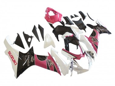 Mejores Carenados Moto Suzuki GSXR 600 / GSXR 750 2011-2024 - Blanco Rosa Negro Corona