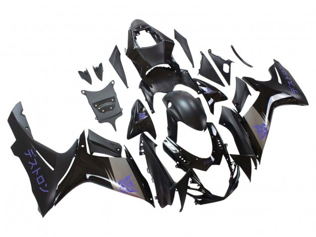 Mejores Carenados Moto Suzuki GSXR 600 / GSXR 750 2011-2024 - Negro Mate Gris Púrpura