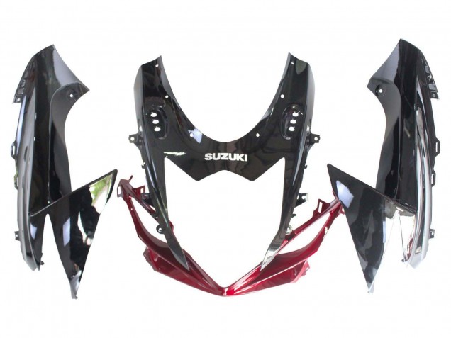 Mejores Carenado Moto Suzuki GSXR 600 / GSXR 750 2011-2024 - Rojo Negro Brillante