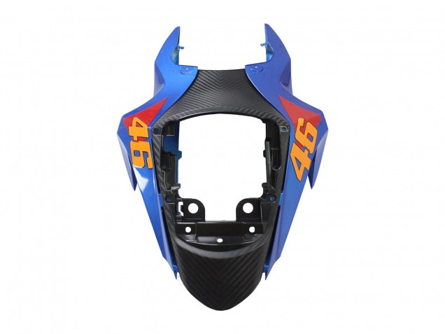 Mejores Carenados Moto Suzuki GSXR 600 / GSXR 750 2011-2024 - Azul Claro Naranja Negro Blanco Tiburón 46