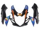 Mejores Carenados Moto Suzuki GSXR 600 / GSXR 750 2011-2024 - Azul Claro Naranja Negro Blanco Tiburón 46