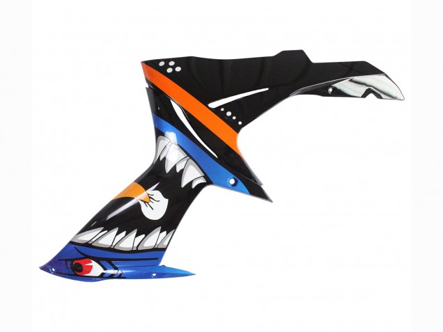 Mejores Carenados Moto Suzuki GSXR 600 / GSXR 750 2011-2024 - Azul Claro Naranja Negro Blanco Tiburón 46