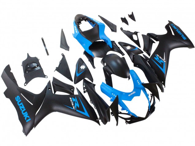 Mejores Carenado Moto Suzuki GSXR 600 / GSXR 750 2011-2024 - Azul Negro Mate