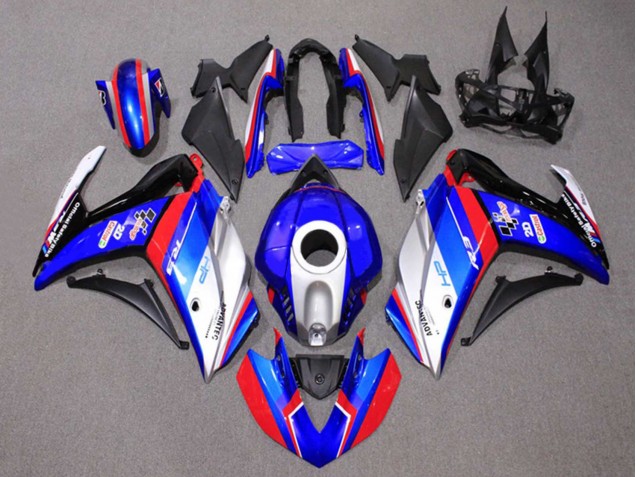 Mejores Carenados Moto Yamaha YZF R3/R25 2015-2018 - Azul Plata Rojo Negro Castrol