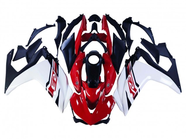 Mejores Carenados Moto Yamaha YZF R3/R25 2015-2018 - Blanco Rojo Negro Mate