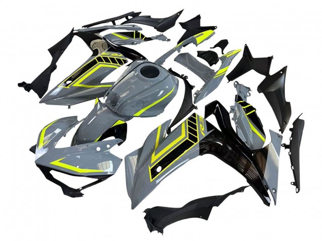 Mejores Carenados Moto Yamaha YZF R3/R25 2015-2018 - Nardo Gris Neon Amarillo Negro