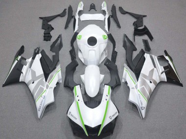Mejores Carenados Moto Yamaha YZF R3/R25 2019-2021 - Blanco Verde Plata Negro