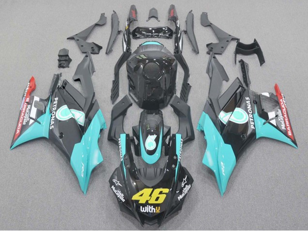 Mejores Carenados Moto Yamaha YZF R3/R25 2019-2021 - Azul Claro Rojo Negro Petronas 46