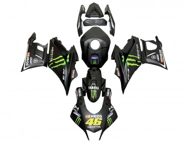 Mejores Carenados Moto Yamaha YZF R3/R25 2019-2021 - Negro Verde ENEOS Monstruo 46