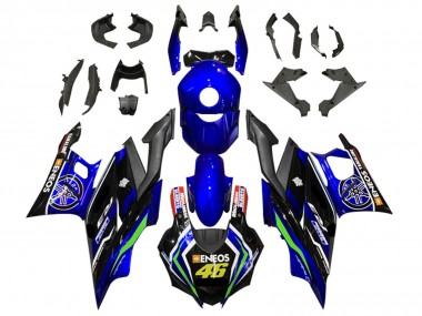 Mejores Carenados Moto Yamaha YZF R3/R25 2019-2021 - Azul Blanco Verde Negro ENEOS 46