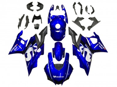 Mejores Carenados Moto Yamaha YZF R3/R25 2019-2021 - Azul Blanco Negro MoviStar ENEOS
