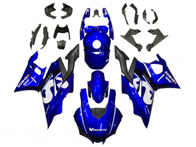 Mejores Carenados Moto Yamaha YZF R3/R25 2019-2021 - Azul Blanco Negro MoviStar ENEOS