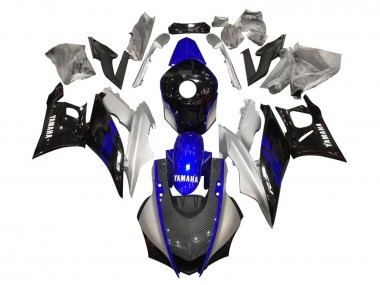 Mejores Carenados Moto Yamaha YZF R3/R25 2019-2021 - Plata Azul Negro FibraCarbono Estilo