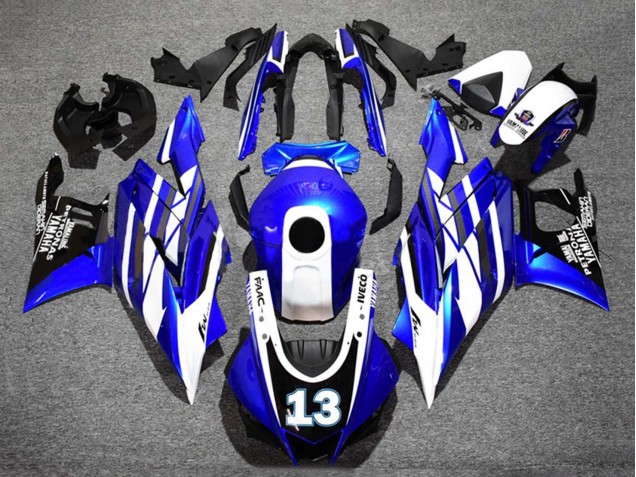 Mejores Carenados Moto Yamaha YZF R3/R25 2019-2021 - Azul Blanco Negro Yamalube Petronas 13