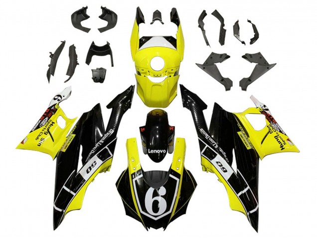 Mejores Carenados Moto Yamaha YZF R3/R25 2019-2021 - Amarillo Blanco Negro Brillante Lenovo 6