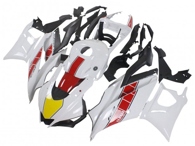 Mejores Carenados Moto Yamaha YZF R3/R25 2019-2021 - Blanco Rojo Amarillo Negro