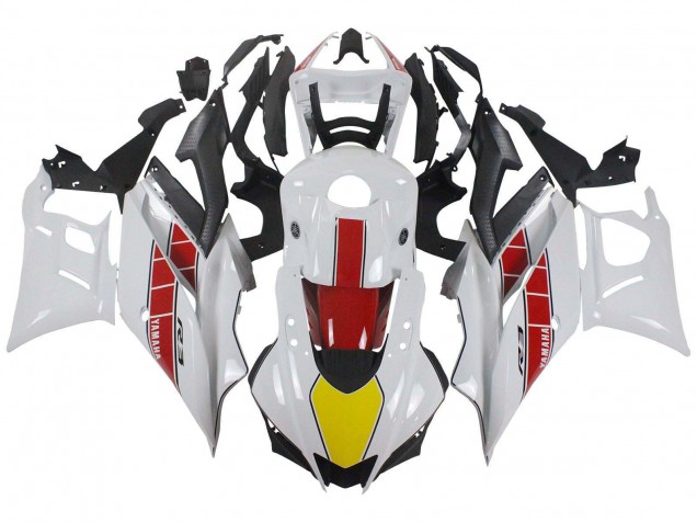 Mejores Carenados Moto Yamaha YZF R3/R25 2019-2021 - Blanco Rojo Amarillo Negro