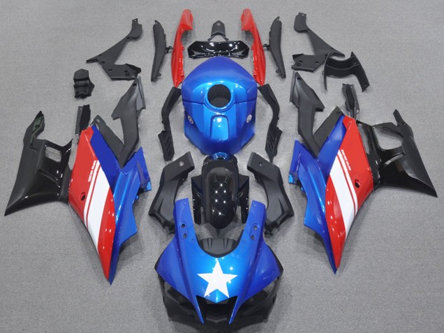 Mejores Kits Carenado Moto Yamaha YZF R3/R25 2022-2024 - Azul Blanco Rojo Negro