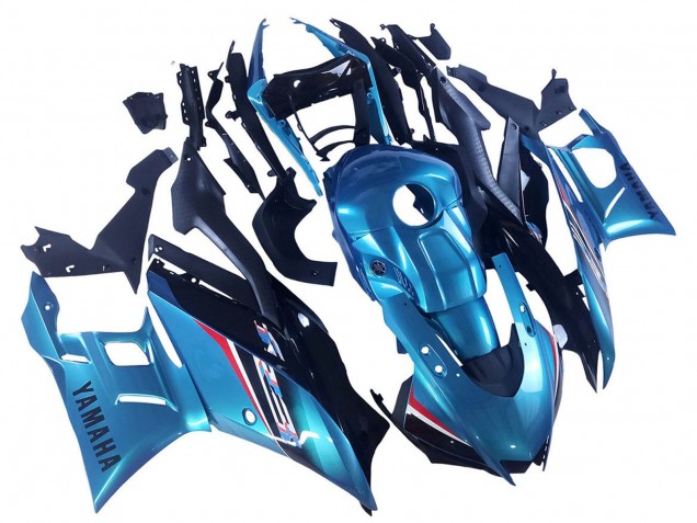 Mejores Carenado Moto Yamaha YZF R3/R25 2022-2024 - Azul Blanco Rojo Negro