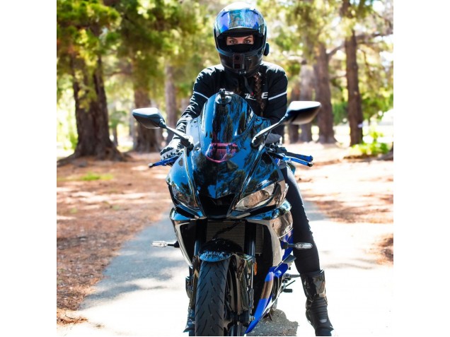Mejores Carenados Moto Yamaha YZF R3/R25 2022-2024 - Azul Negro Brillante