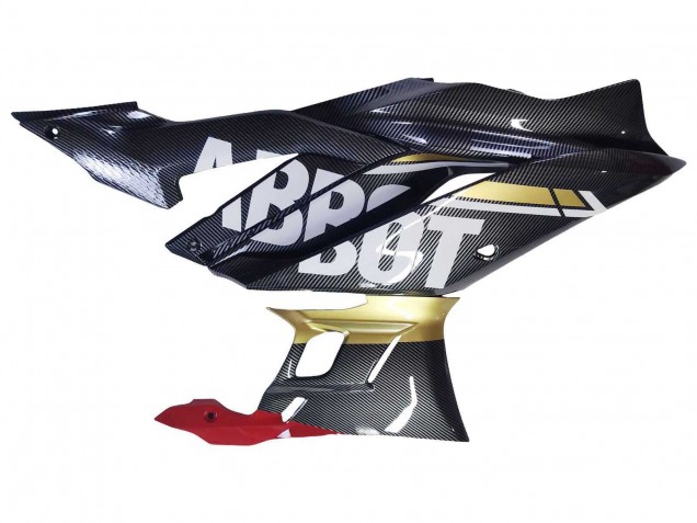 Mejores Carenados Moto Yamaha YZF R3/R25 2022-2024 - Negro FibraCarbono Estilo Oro Rojo ABBOT