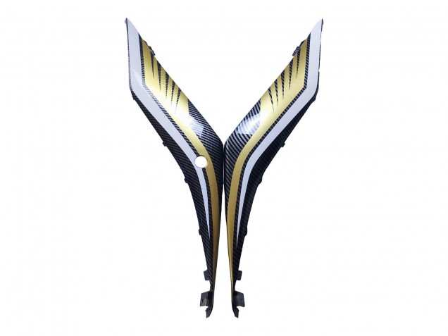 Mejores Carenados Moto Yamaha YZF R3/R25 2022-2024 - Negro FibraCarbono Estilo Oro Rojo ABBOT