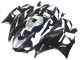 Mejores Carenados Moto Yamaha YZF R3/R25 2022-2024 - Negro FibraCarbono Estilo Plata Azul