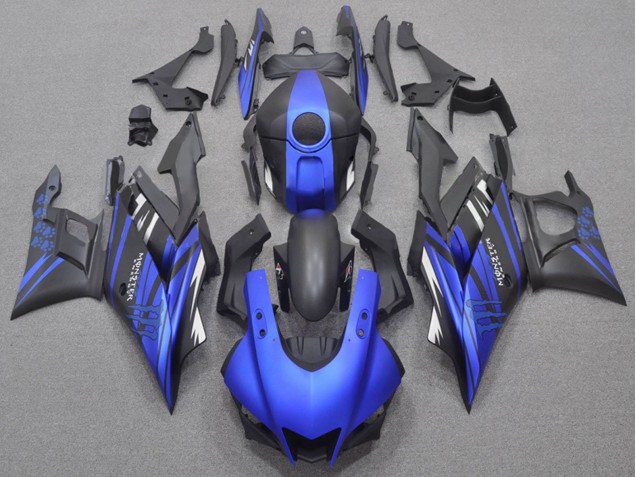 Mejores Carenados Moto Yamaha YZF R3/R25 2022-2024 - Azul Negro Mate Monstruo