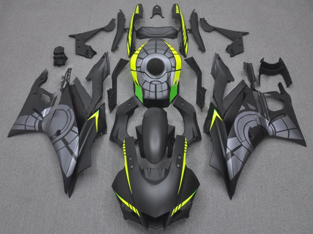 Mejores Carenados Moto Yamaha YZF R3/R25 2022-2024 - Negro Mate Gris Amarillo Verde