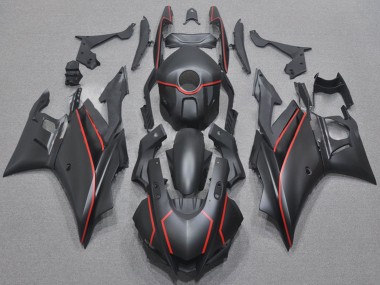 Mejores Carenados Moto Yamaha YZF R3/R25 2022-2024 - Negro Mate Rojo