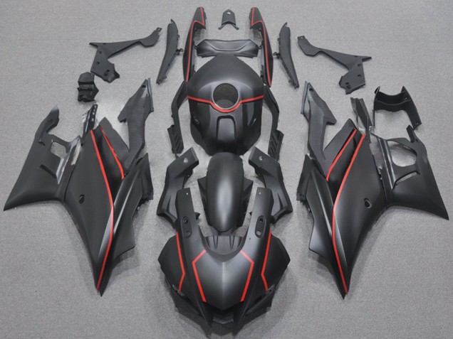 Mejores Carenados Moto Yamaha YZF R3/R25 2022-2024 - Negro Mate Rojo