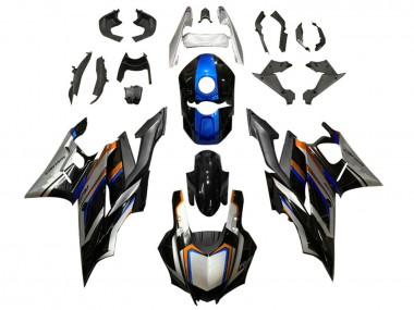 Mejores Carenados Moto Yamaha YZF R3/R25 2022-2024 - Plata Azul Naranja Negro