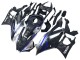 Mejores Carenados Moto Yamaha YZF R3/R25 2022-2024 - Marble Negro Plata Azul Falsificado FibraCarbono Estilo
