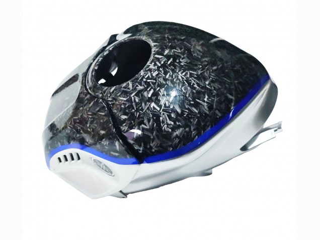 Mejores Carenados Moto Yamaha YZF R3/R25 2022-2024 - Marble Negro Plata Azul Falsificado FibraCarbono Estilo