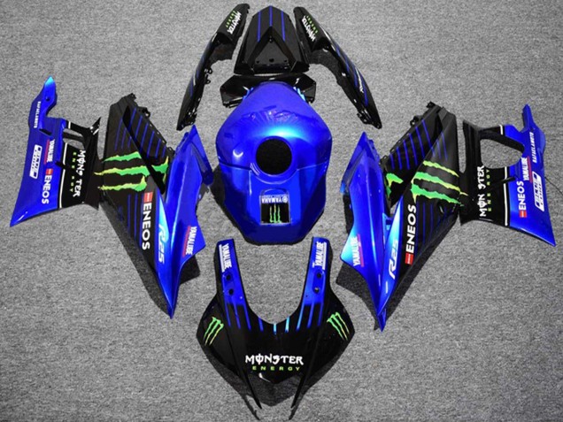 Mejores Carenados Moto Yamaha YZF R3/R25 2022-2024 - Azul Verde Negro Monstruo ENEOS Yamalube