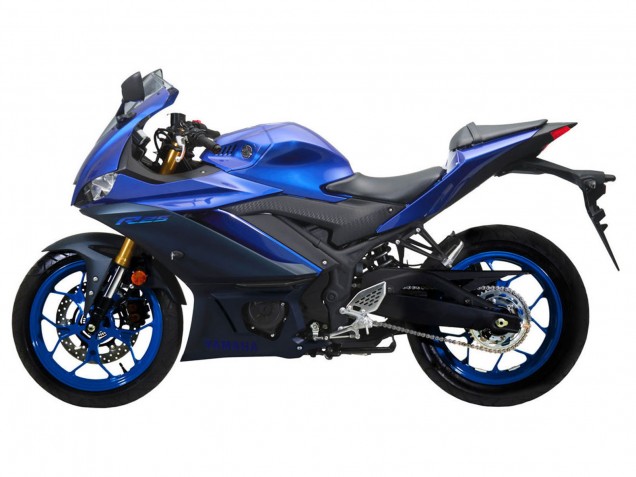 Mejores Carenado Moto Yamaha YZF R3/R25 2022-2024 - Azul Negro Mate