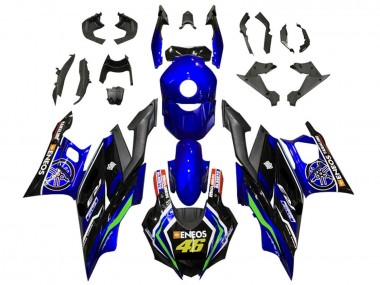 Mejores Carenados Moto Yamaha YZF R3/R25 2022-2024 - Azul Verde Negro ENEOS 46