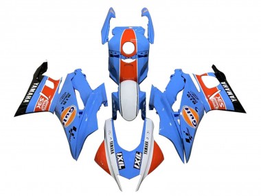 Mejores Carenados Moto Yamaha YZF R3/R25 2022-2024 - Azul Naranja Blanco Gulf