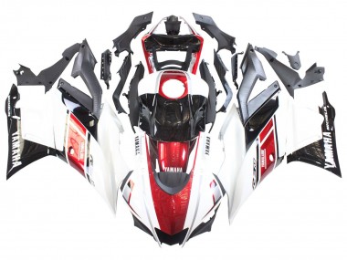 Mejores Carenados Moto Yamaha YZF R3/R25 2022-2024 - Blanco Rojo Negro Yamalube