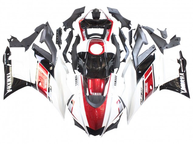 Mejores Carenados Moto Yamaha YZF R3/R25 2022-2024 - Blanco Rojo Negro Yamalube