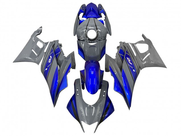Mejores Carenados Moto Yamaha YZF R3/R25 2022-2024 - Gris Oscuro Azul