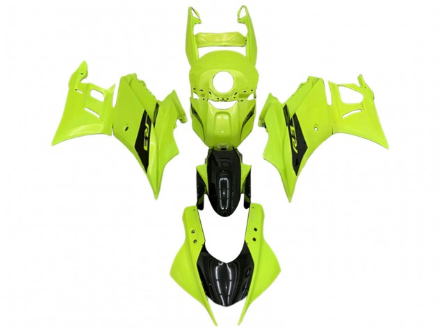 Mejores Carenados Moto Yamaha YZF R3/R25 2022-2024 - Neon Verde Negro Brillante