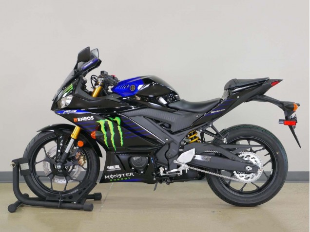 Mejores Carenados Moto Yamaha YZF R3/R25 2022-2024 - Azul Verde Negro Monstruo Yamalube ENEOS