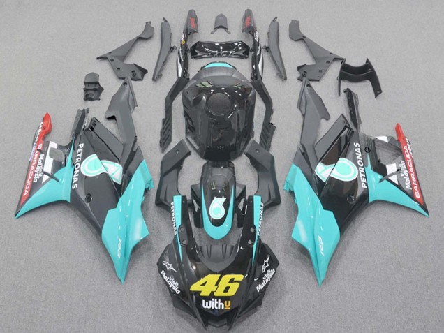 Mejores Carenados Moto Yamaha YZF R3/R25 2022-2024 - Azul Claro Rojo Negro Petronas 46