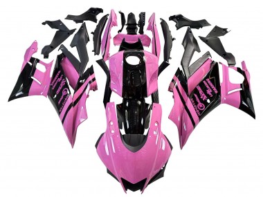 Mejores Carenados Moto Yamaha YZF R3/R25 2022-2024 - Rosa Negro Brillante Monstruo