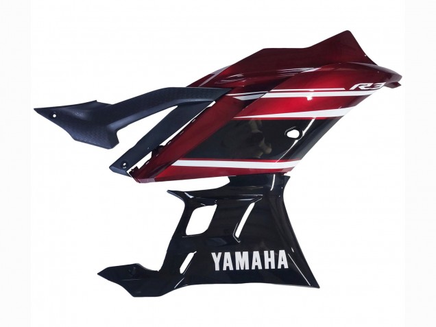 Mejores Carenado Moto Yamaha YZF R3/R25 2022-2024 - Rojo Blanco Negro Brillante