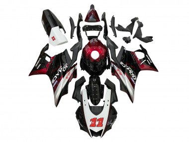 Mejores Carenados Moto Yamaha YZF R3/R25 2022-2024 - Rojo Plata Negro 11