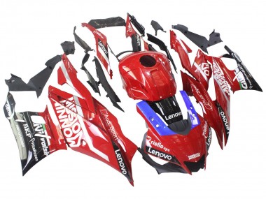 Mejores Carenados Moto Yamaha YZF R3/R25 2022-2024 - Rojo Azul Negro Lenovo Valsir