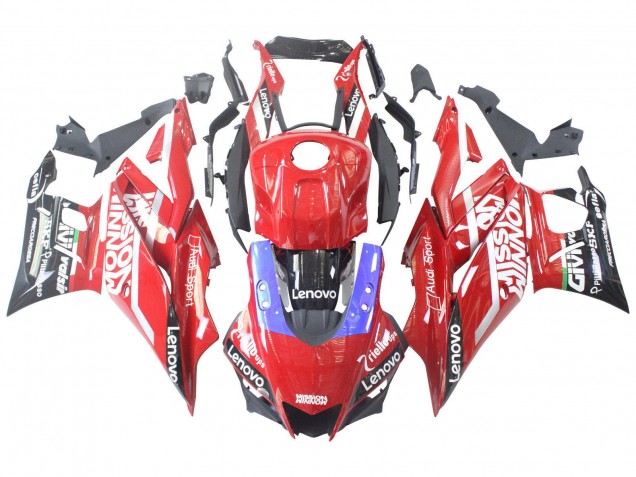 Mejores Carenados Moto Yamaha YZF R3/R25 2022-2024 - Rojo Azul Negro Lenovo Valsir