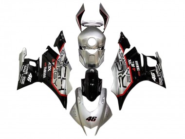 Mejores Carenados Moto Yamaha YZF R3/R25 2022-2024 - Plata Rojo Negro 46